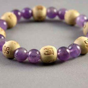 Zorbitz Karmalogy Lucky Karma Bead Bracelet U-sex Health Inner Strength Amethyst